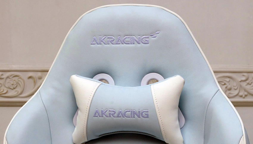 AKRacing 本田翼監修オリジナルカラーモデル コラボモデル エーケーレーシング ゲーミングチェア Pinon 昇降シリンダー中尺仕様 ホワイト ブルーグレー