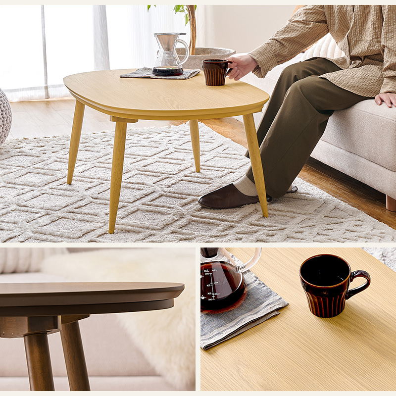 こたつテーブル こたつ おしゃれ 北欧 楕円形 コタツテーブル 炬燵 楕円 オーバル こたつ机 テーブル 木製 可愛い アウロラ アウロラ100 bnireyo Aurora