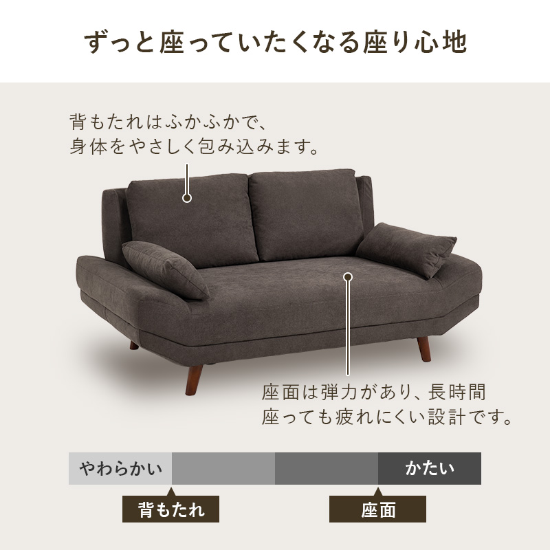 ソファ 2人掛け おしゃれ ソファ ローソファ 北欧 ダイニングソファ 二人掛け 背もたれ アームレス ごろ寝ソファ 脚付き 開梱設置付き ブライトフィット ブライトフィット2P 幅160 qhiyoatefit BRIGHT