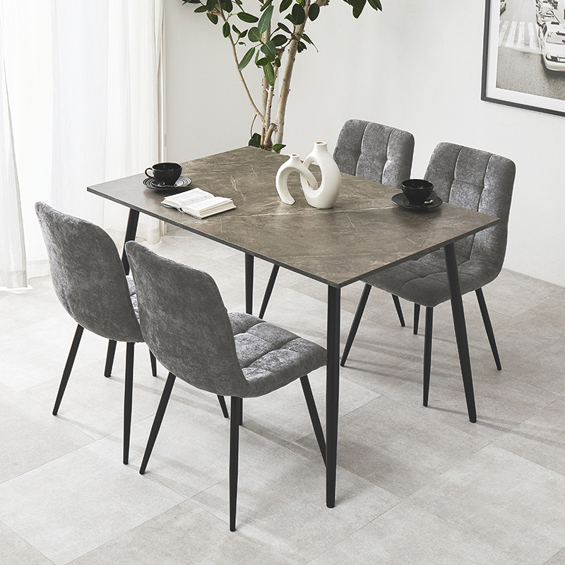 ダイニングテーブル 長方形 120×80 ダイニング テーブル 食卓テーブル 2人用 2人 大理石調 モダン モノトーン セラミック風 食卓 デスク 机 BT-8541 q7430