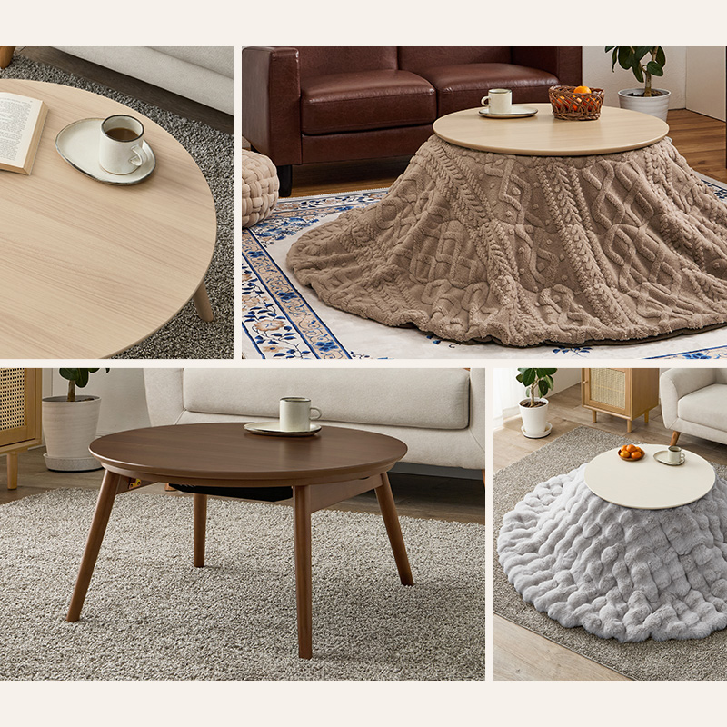 こたつテーブル こたつ 直径68 おしゃれ 北欧 円形 コタツテーブル 丸型 折りたたみテーブル 小さい 炬燵 丸 折りたたみ テーブル 可愛い ブラーナ ブラーナ68 bhiyoto57