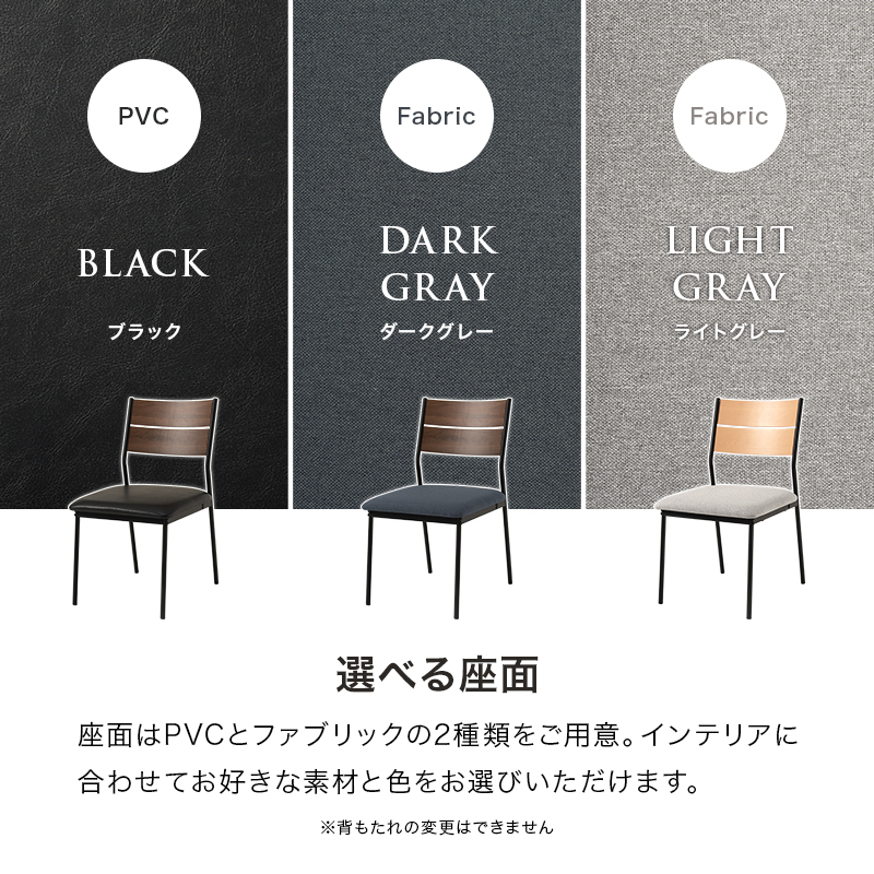 ダイニングチェア 2脚セット おしゃれ 北欧 椅子 モダン ヴィンテージ チェア レザー調 スチール脚 合成皮革 ファブリック シンプル 肘なし LC-3205-2S q2194