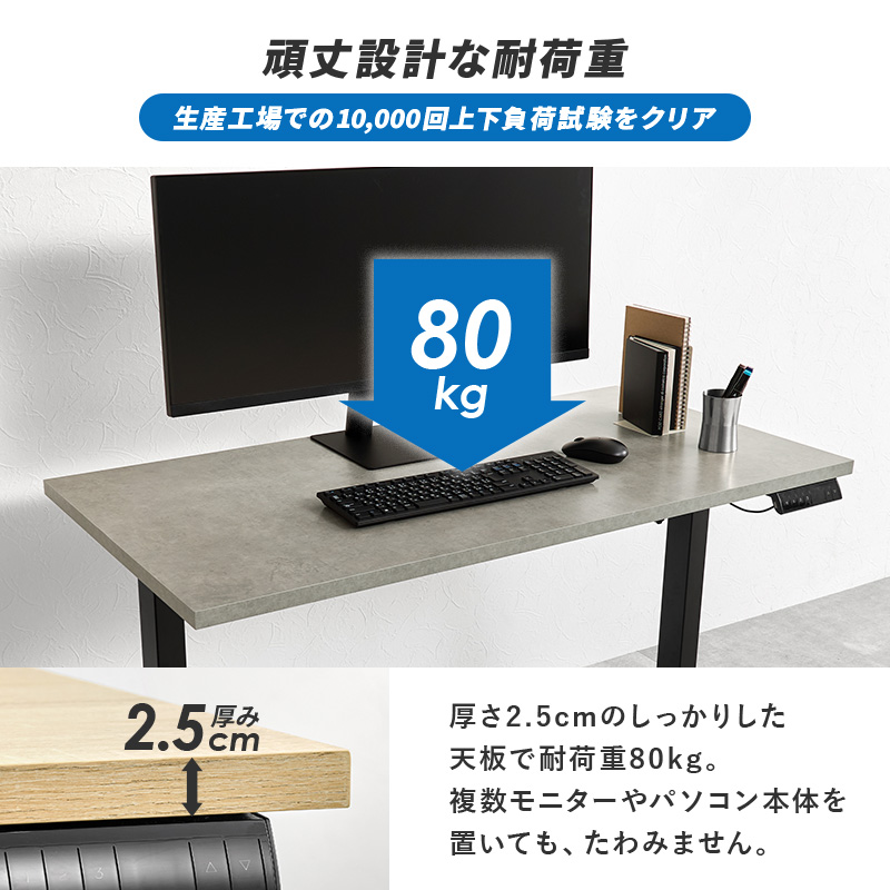 昇降デスク 120 デスク 昇降式デスク 電動 昇降式テーブル USB パソコンデスク 机 テーブル スタンディングデスク ゲーミングデスク 自動 昇降 LDT-3784 q2673 ライズ RISE