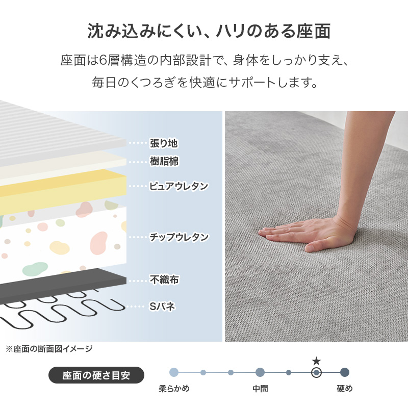 ソファ アイランドソファ 2人掛け 2P ローソファ 組み替え自由 脚取り外し可能 北欧 天然木 クッション付き 新生活 ソファ ユニオン 開梱設置 ユニオンS-20-2S qunion2s
