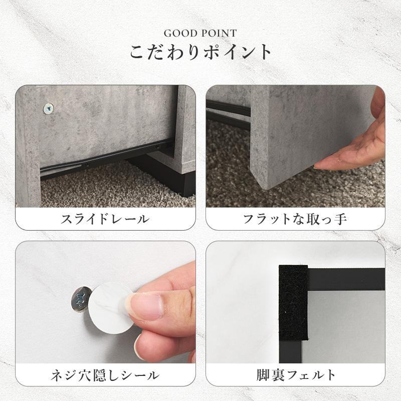 センターテーブル テーブル ローテーブル 引出し収納2杯 幅90 ソファテーブル 正方形 石目調 ストーン柄 省スペース コンパクト 大容量 収納 引出し 引き出し VKT-7263 q6152