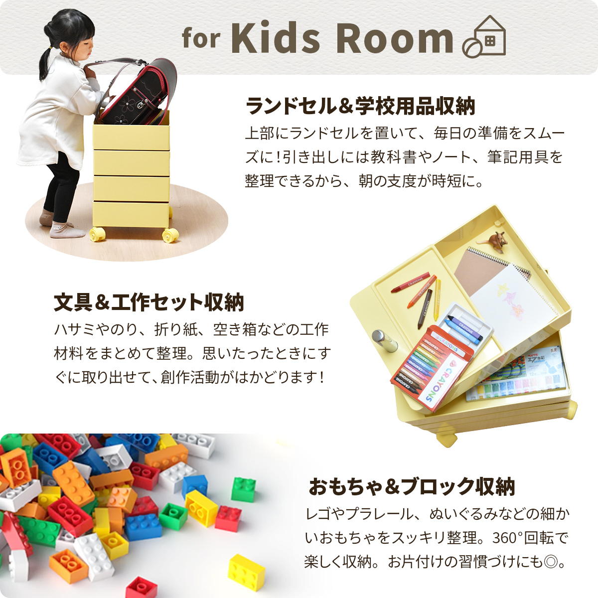 360回転ワゴン 4段 キッチンワゴン キャスター付き リビング収納 韓国スタイル ポップ 角型 プラスチック トロリーワゴン ラック ワゴン サイドワゴン RELS0336