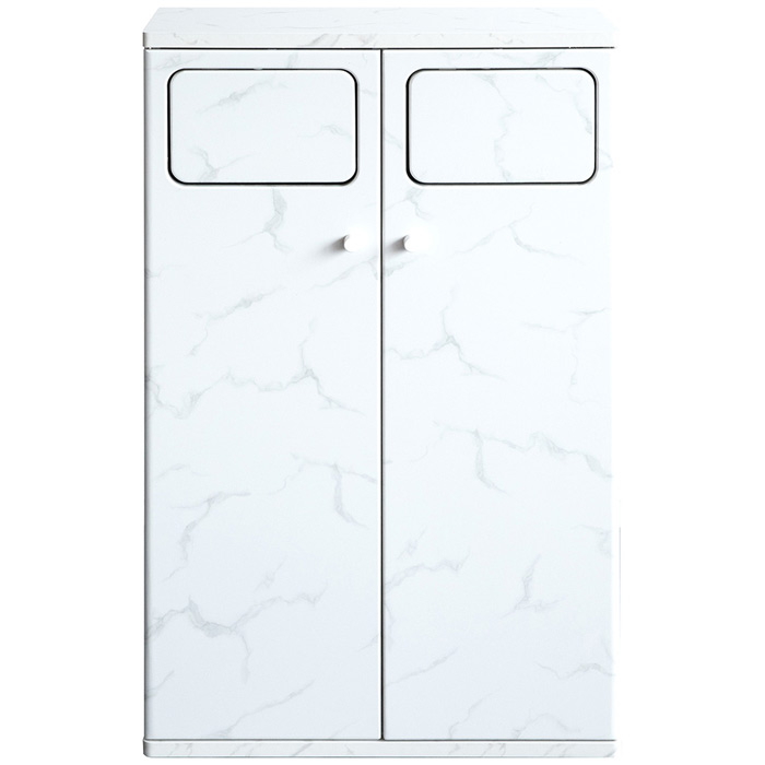 ダブルダストボックス Empro エンプロー DB-802R   木目調デザイン キッチンペール  宮武製作所 | 宮武製作所 | 05