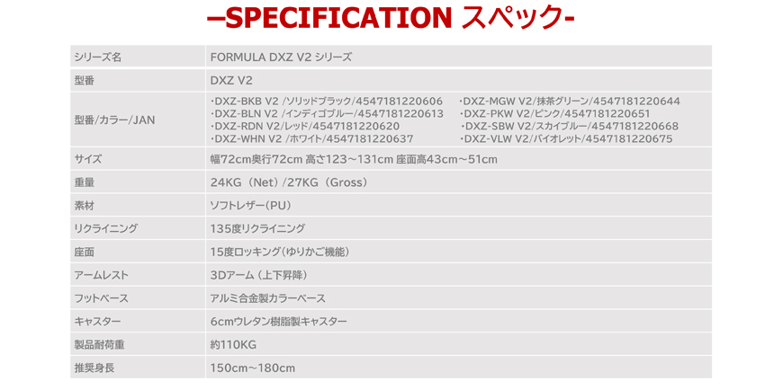 ゲーミングチェア デラックスレーサー DXRacer DXZ-PKW V2 ピンク フォーミュラ パステル ソフトレザー PUレザー 低座面