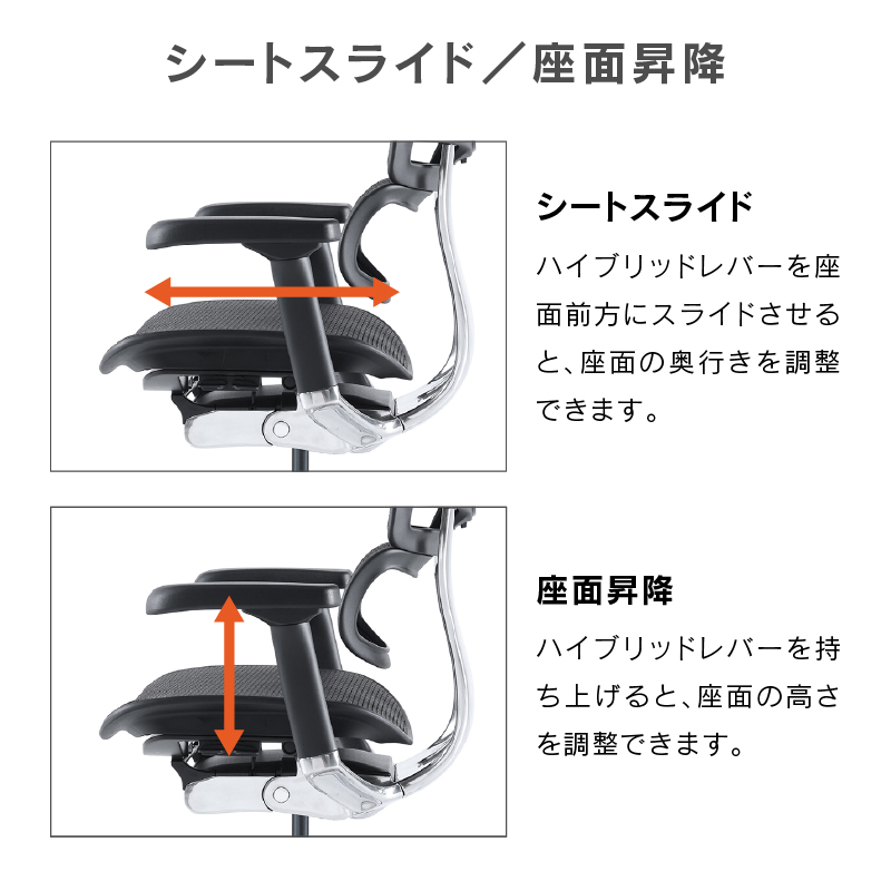 オフィスチェア エルゴヒューマン プロ2 オットマン ハイタイプ 5Dアームレスト搭載モデル Ergohuman EHP2-LPL-5D-DR 在宅 リモート 関家具 正規代理店