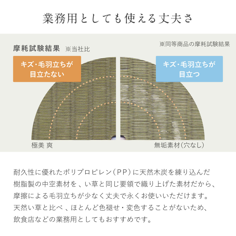 い草風 座布団 クッション 炭入り い草風畳クッション 国産 日本製 消臭 水拭き 約39×39×5cm 丈夫 飲食店 和風 楽座 らくざ 160901604x