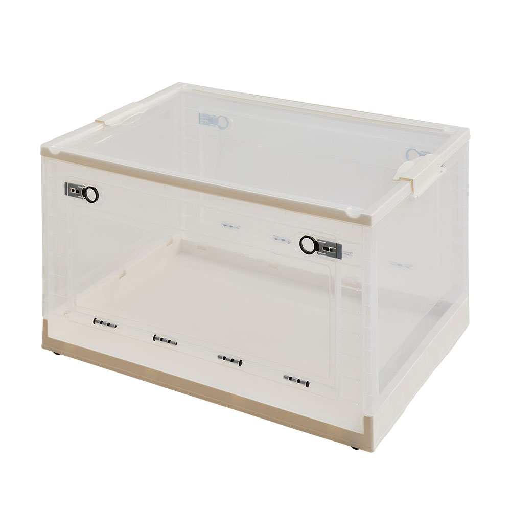 【3個セット・今だけ値下げ】大容量 折り畳み 収納ボックス  キャスター付 収納ボックス 収納ケース 折りたたみ フタ付き キャスター付き 3面開き