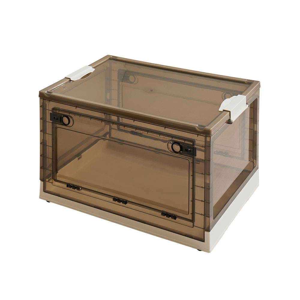 収納ボックス 収納ケース 折りたたみ フタ付き キャスター付き 3面開き