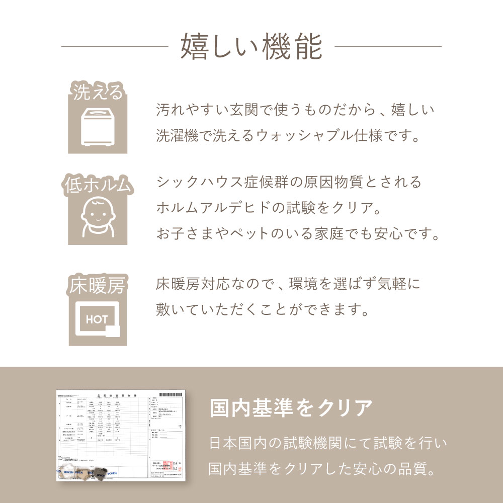 玄関マット ポコポコマット 玄関 洗える 室内 マット 約60×90cm 厚手 ふかふか シンプル 極太毛糸 ぽこぽこ触感 ベロア調 床暖房 ホットカーペット ナラム 270106400x