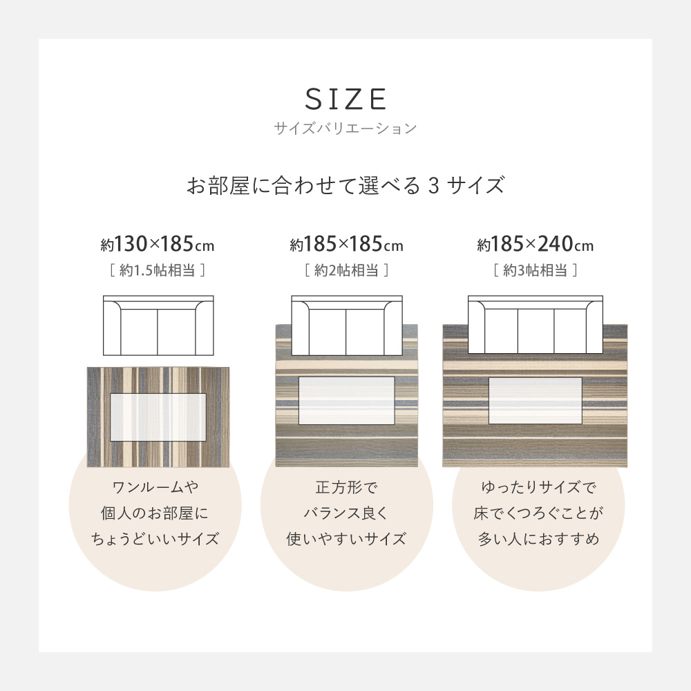 ラグ 洗える速乾タフトラグ フィン 約130×185cm 洗濯 軽量 抗菌 防臭 洗える 乾きやすい ホットカーペット 床暖房 対応 国産 日本 国産高機能ラグ 350125400x