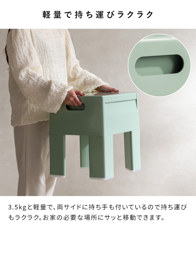 収納スツール Ponetta ポネッタ レトロ コンパクト 収納スペース 雑誌 小物 軽量 仕切り 来客用 ドレッサースツール サイドテーブル 玄関スツール CH-H40
