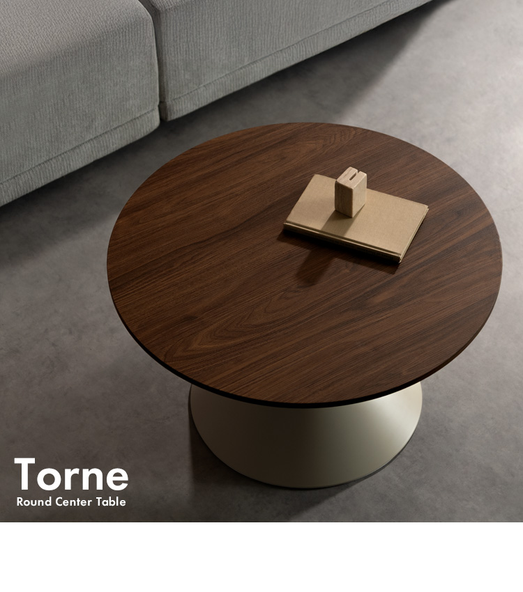 センターテーブル Torne トルネ 直径70cm ラウンドテーブル シンプル スタイリッシュ 高級感 ローテーブル リビングテーブル CT-T700