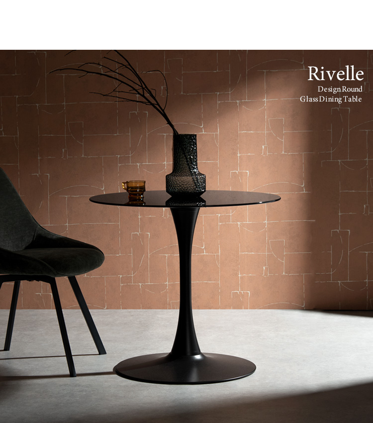 ダイニングテーブル Rivelle リヴェル カフェテーブル 2人掛け 二人 ダイニング テーブル デスク 食卓 円形 ラウンドテーブル 韓国インテリア DNT-8082