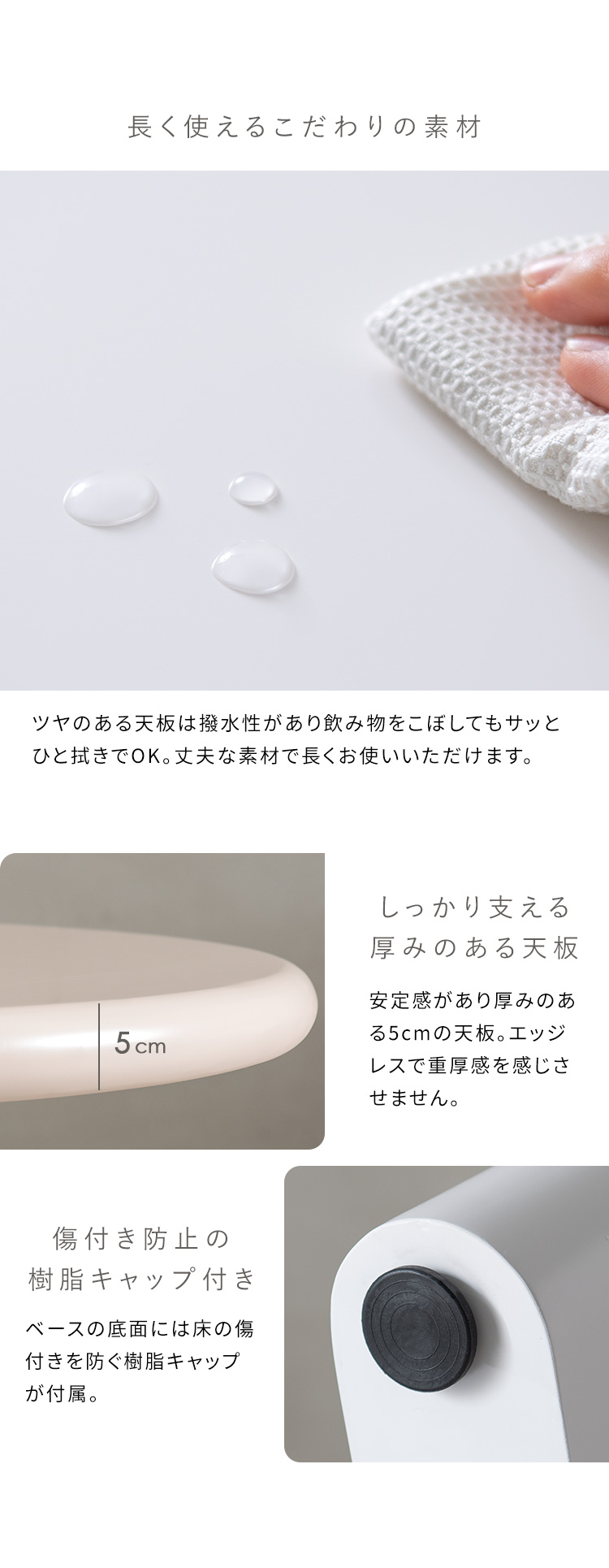 ラウンドテーブル MOL モル ダイニングテーブル カフェテーブル 90cm エッジレステーブル 丸テーブル 食卓 円形 角丸 韓国風インテリア DNT-N900R