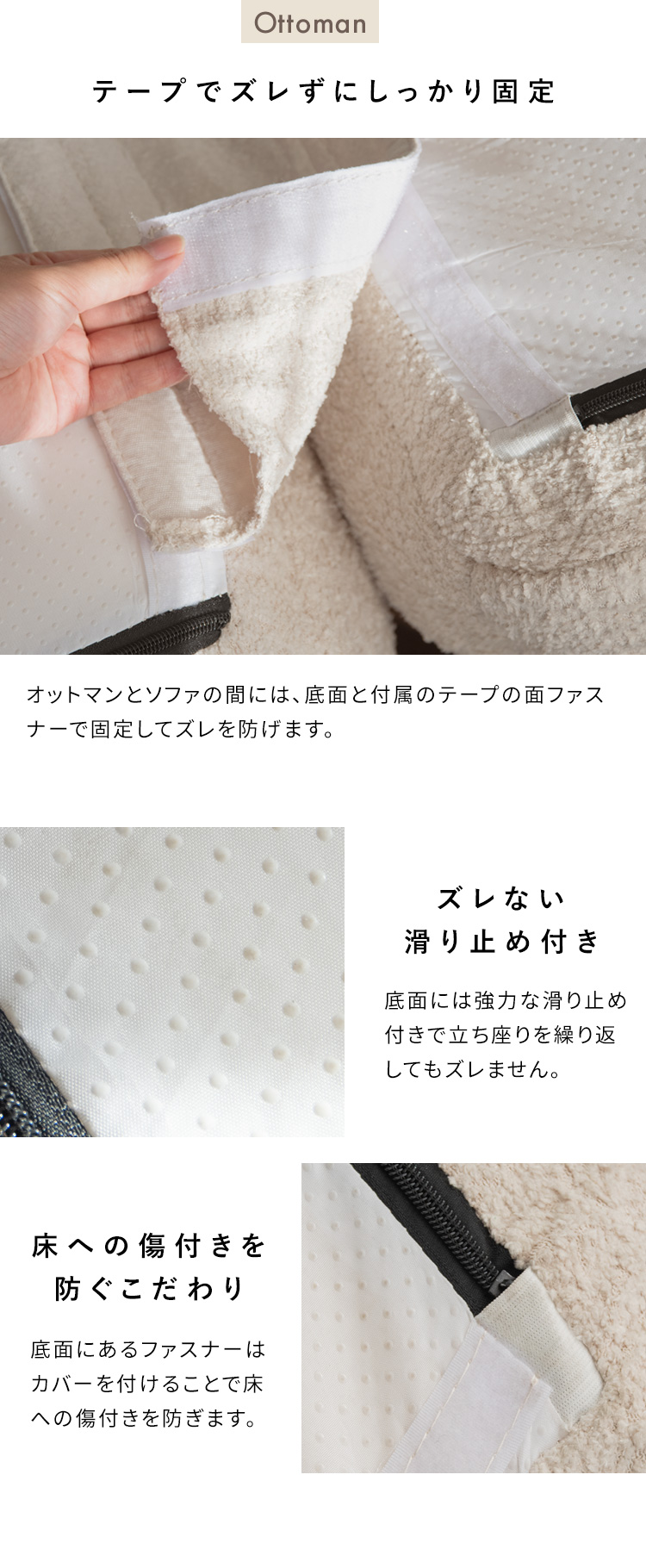 ブークレソファ Albi アルビー 三人掛けソファ 3人用 3Pソファ sofa ポケットコイル ブークレ 可愛い ふわモコ 圧縮梱包 SF-V203P
