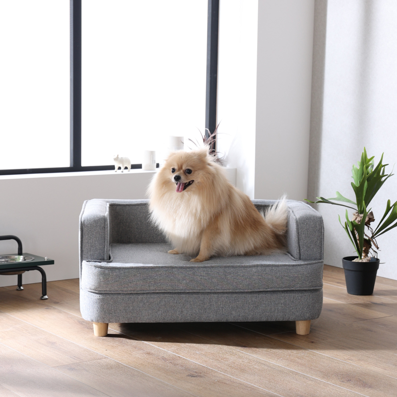 ペット用ベッド ペット用 ペット用品 ペット用ソファ ペットソファ 犬 猫 犬用 猫用 脚取り外し可能 ロータイプ兼用 PETTO PAUL ポール