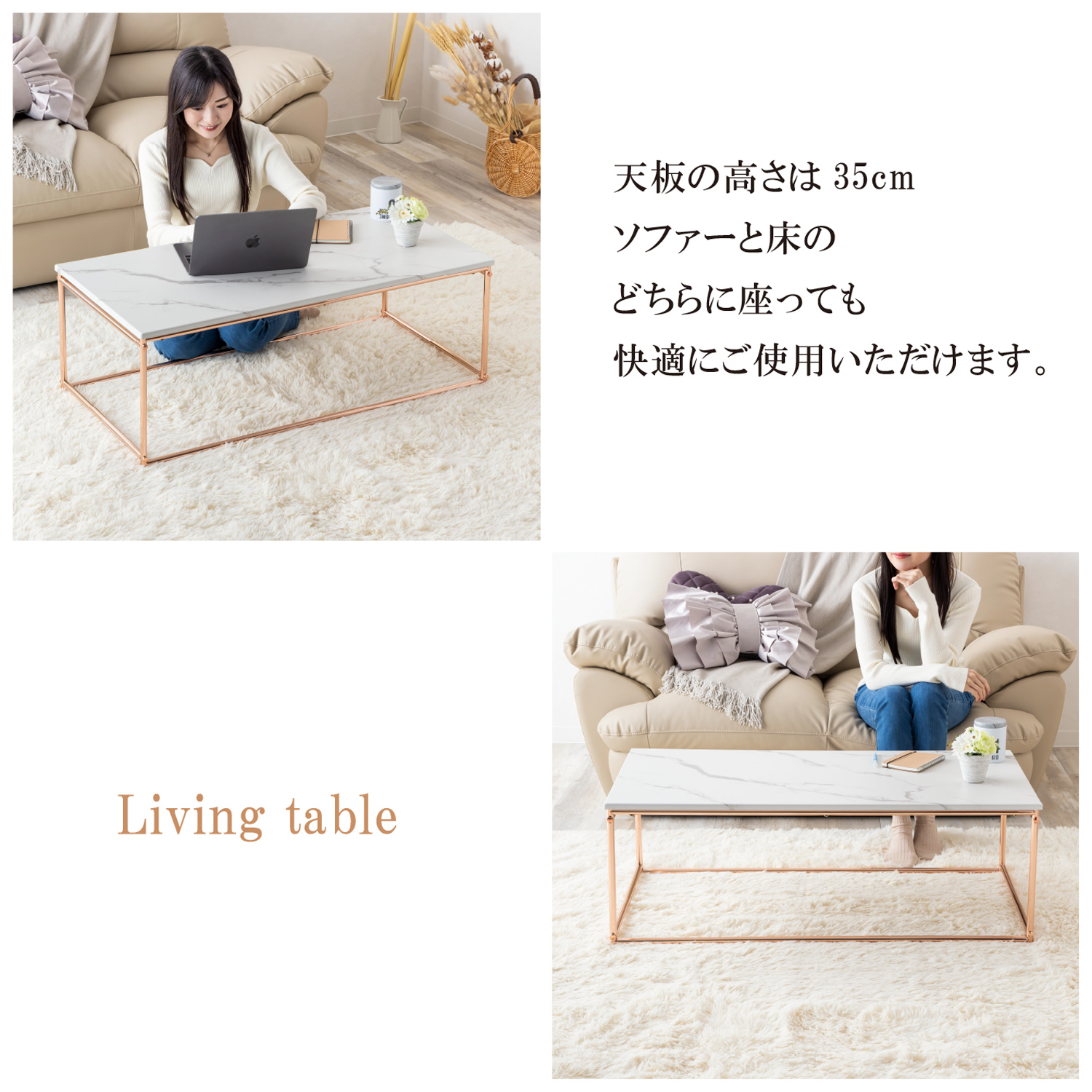 軒先渡し】Sunharvest 両面収納付 サイドテーブル 幅400×奥行350