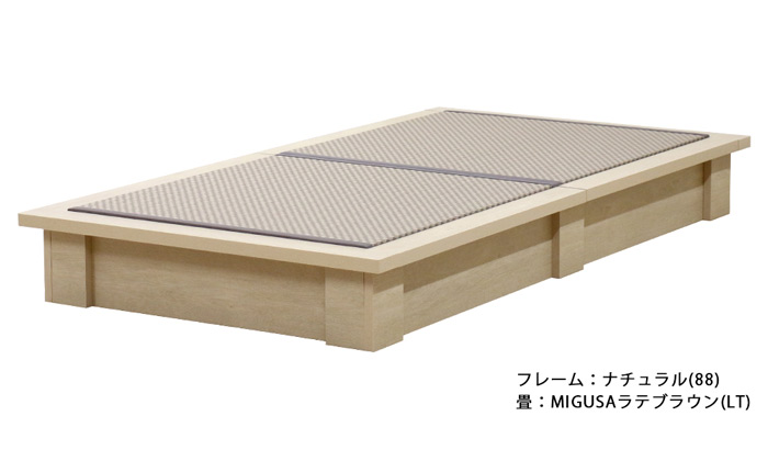 セキスイMIGUSA畳使用 国内生産デザイン畳ベッド(MIGUSA) 392 ダブル | 友澤木工 | 05