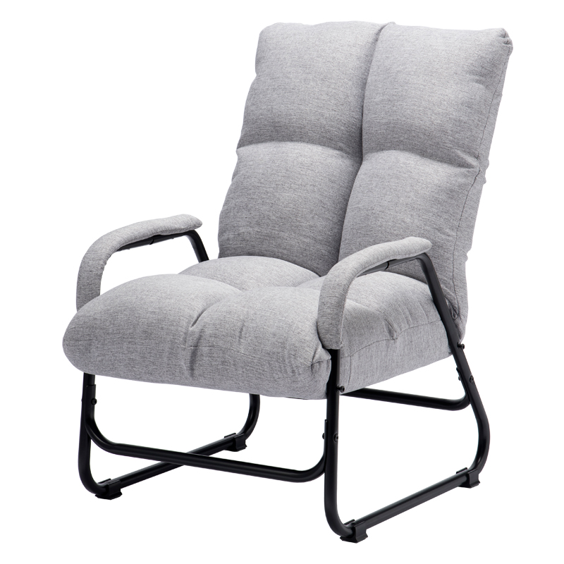 楽〜らく〜 RAKUBEE 肘付き高座椅子 高座椅子 リラックスチェア パーソナルチェア ファブリック リビング 折りたたみ 楽々 座厚 敬老の日 父の日 母の日