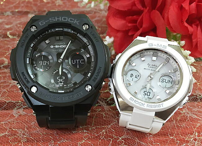 恋人たちのGショックペアウォッチ G-SHOCK BABY-G Gスチール G-MS 電波