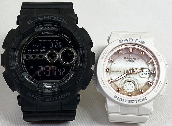 恋人たちのGショック G-SHOCK BABY-G ペア腕時計 カシオ GD-100-1BJF