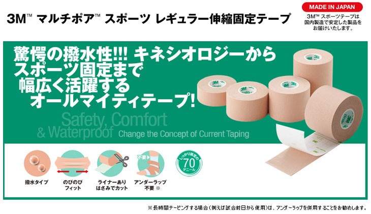 きめめページ 3M キネシオロジー テーピング マルチポアスポーツ レギュラー 25mm