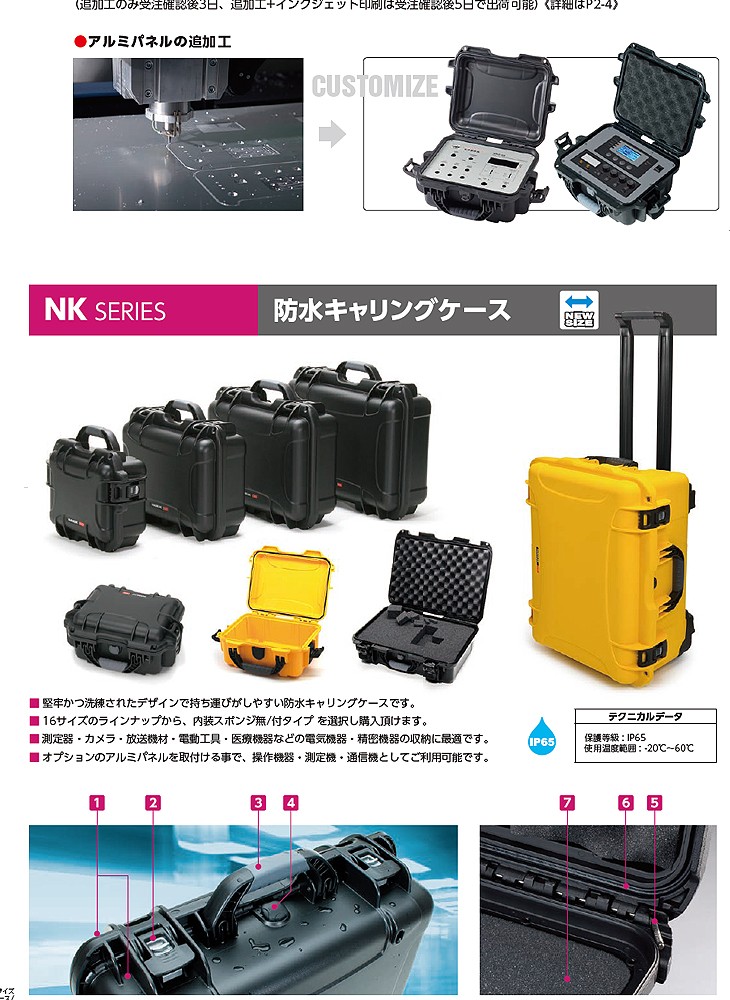 TAKACHI/タカチ電機工業 防水キャリングケース内装スポンジ付タイプ