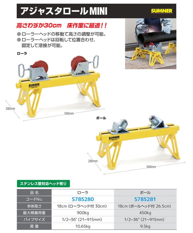 大好き大好きAsada アサダ アジャスタロ-ルMINI(ローラ) S785280 製造、工場用