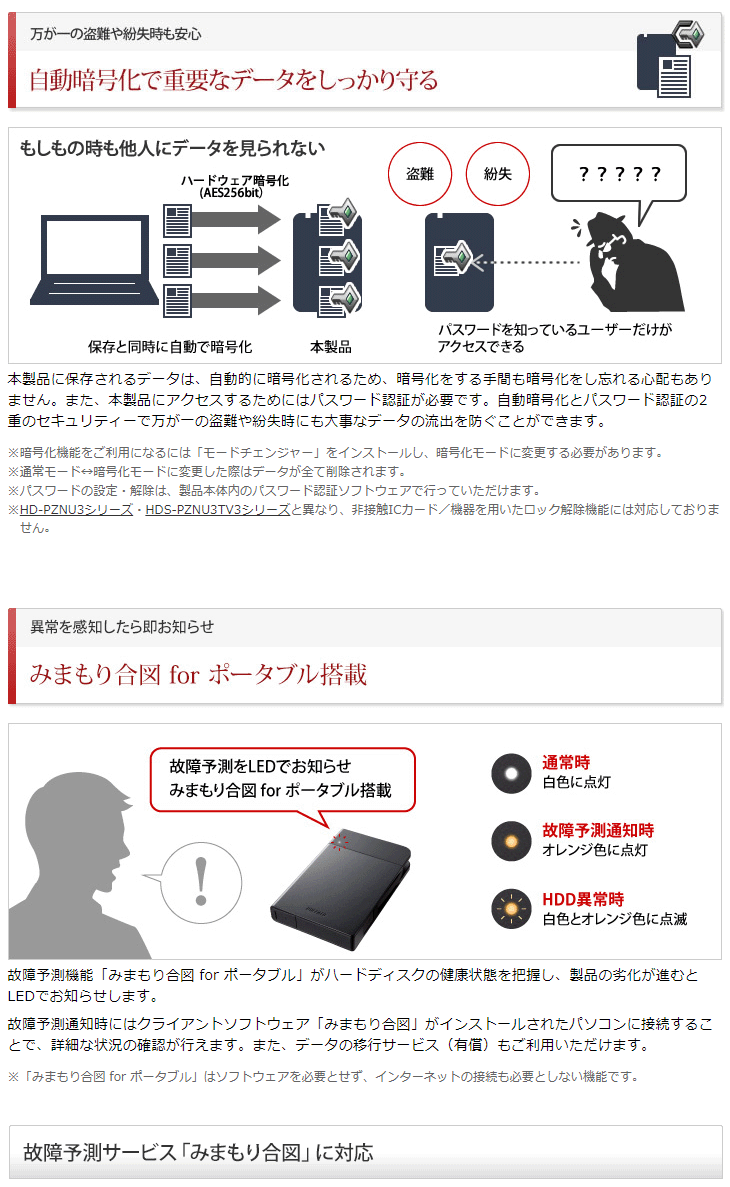 最新トレンドの-BUFFALO バッファロー 耐衝撃&自動暗号化機能搭載 USB3