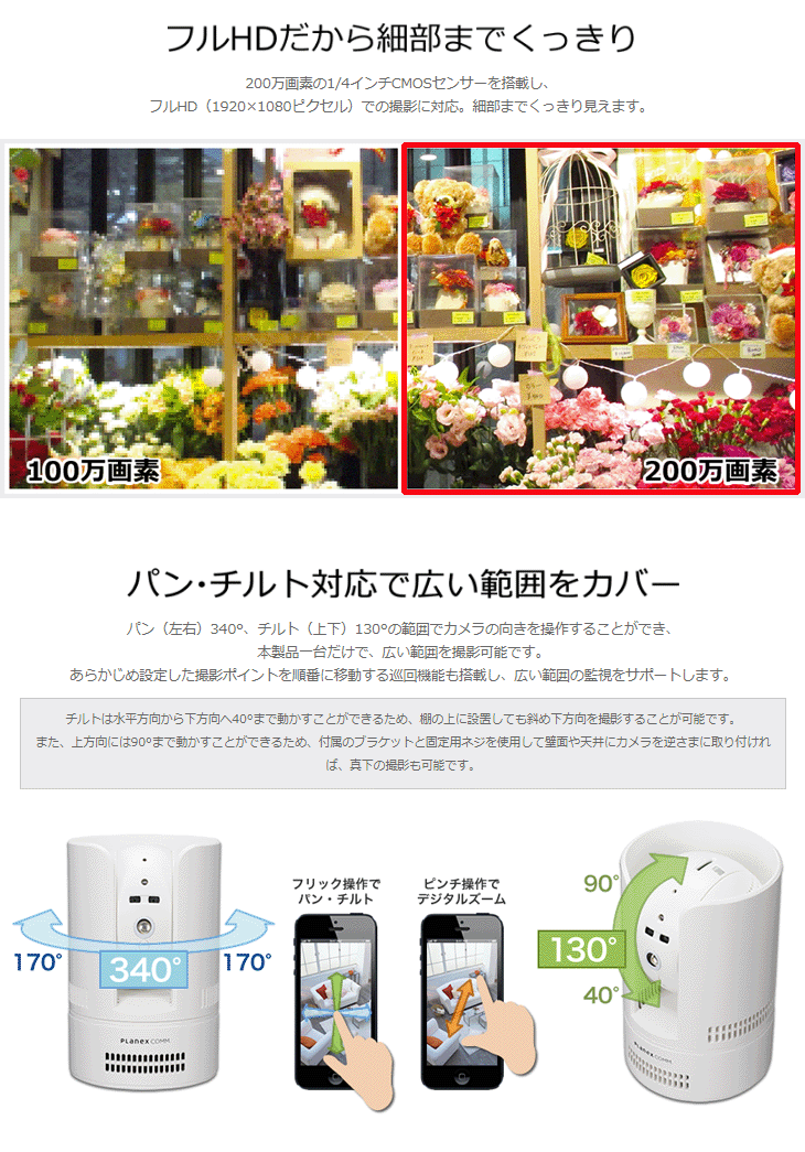 安心の定価販売 Planex プラネックスコミュニケーションズ クラウド対応 フルhd パン チルトネットワークカメラ カメラ一発 Cs W72fhd 売り込み