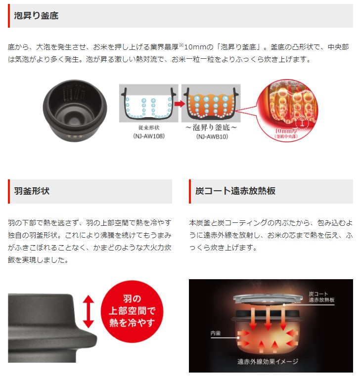 Nj Awb10 W 月白 げっぱく Murauchi Co Jp 通販 Ih炊飯器 Murauchi Co Jp 5 5合炊き 本炭釜 羽釜タイプ 炊飯器 炊飯器 Mitsubishi 三菱