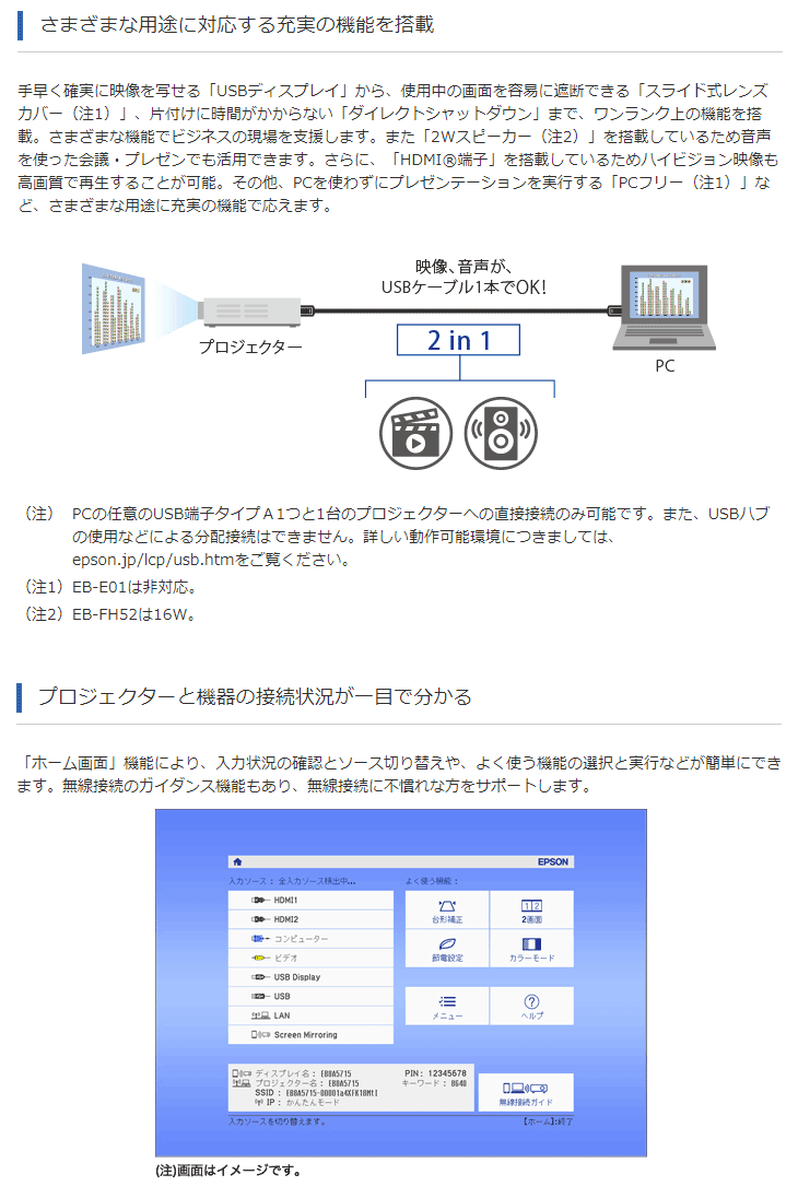 であれば EPSON HD EB-FH52 murauchi.co.jp - 通販 - PayPayモール エプソン ビジネスプロジェクター /スタンダードモデル/ベーシックシリーズ/4000lm/Full ⒃クレジット - www.blaskogabyggd.is