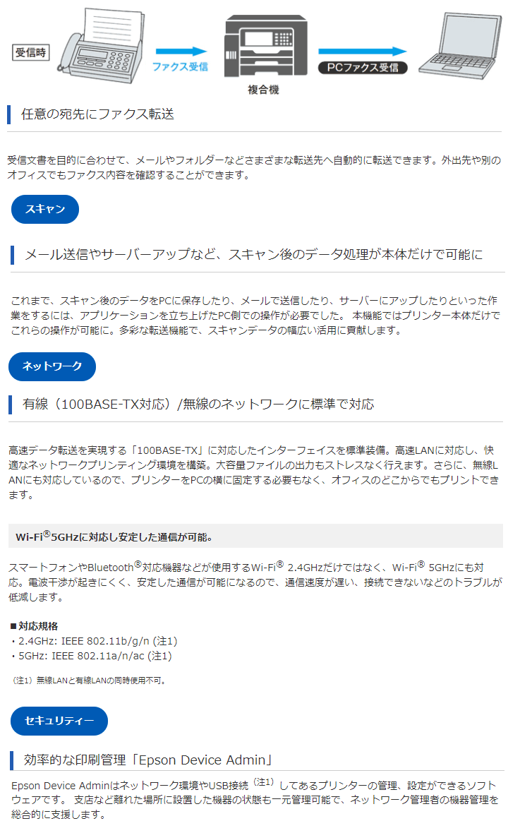 Epson お洒落 エプソン A3ノビ対応インクジェット複合機 1段トレイ ビジネスプリンター Px M6010f