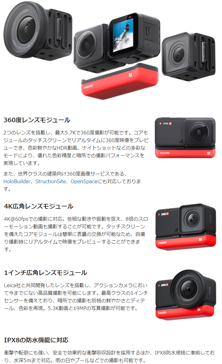 2023限定セール】 Shenzhen Arashi Vision 360度撮影アクションカメラ