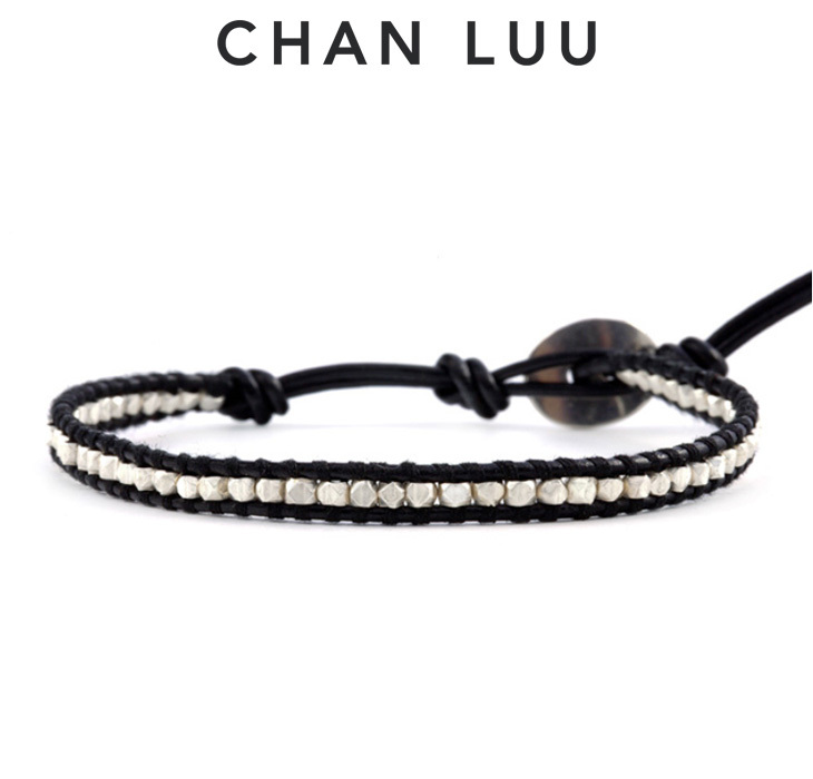 ゲット CHAN LUU / チャンルー シルバーナゲット レザー 1連