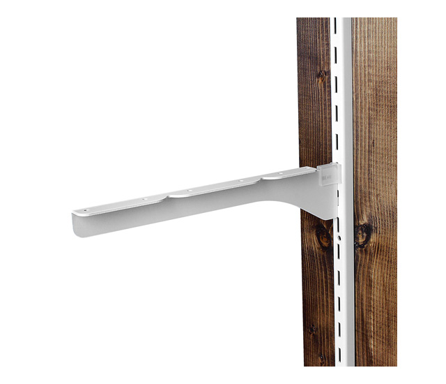 WAKI 和気産業 1×4ピラシェル棚受 1×4材3枚用(左用) 白 256mm WPS022