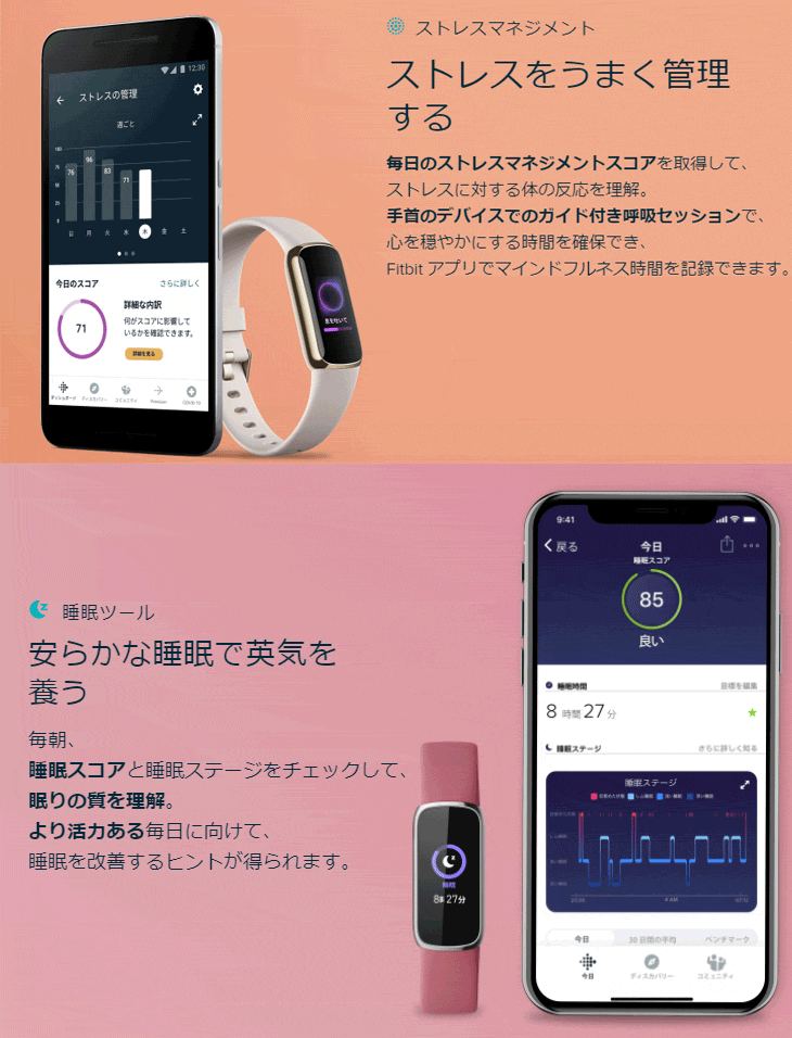NEWお得 Fitbit フィットビット Fitbit Luxe フィットネストラッカー