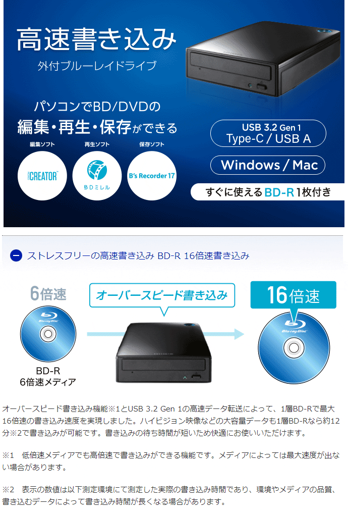 新作登場得価 I・O DATA BRD-UT16WX wUqja-m34910405419 thinfilmtech.net