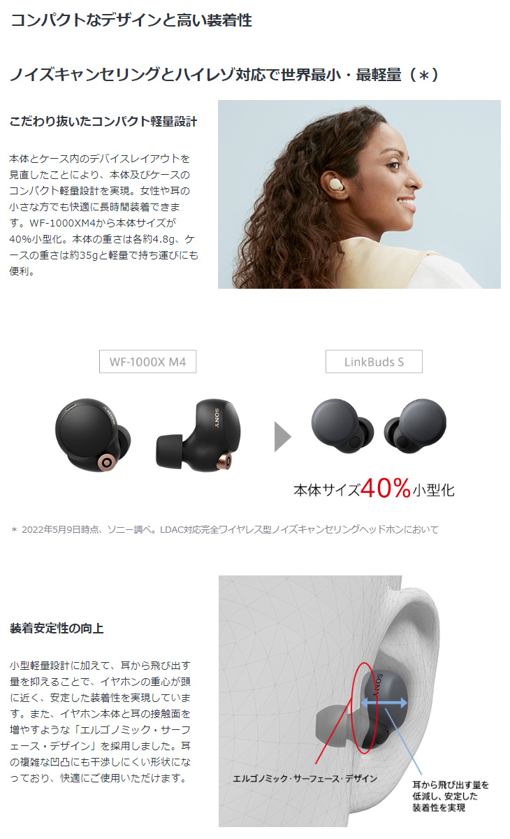 センシング】 SONY ソニー LinkBuds S WF-LS900N(C)エクリュ ワイヤレスノイズキャンセリングステレオヘッドセット  murauchi.co.jp - 通販 - PayPayモール コントロー - shineray.com.br