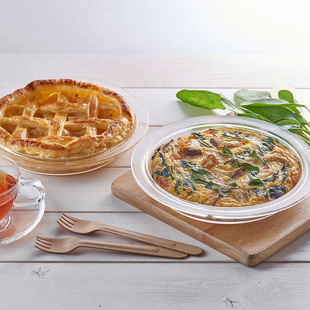 HARIO ハリオ 耐熱パイ皿2枚セット HPZ-1812 満水容量400ml : murauchi