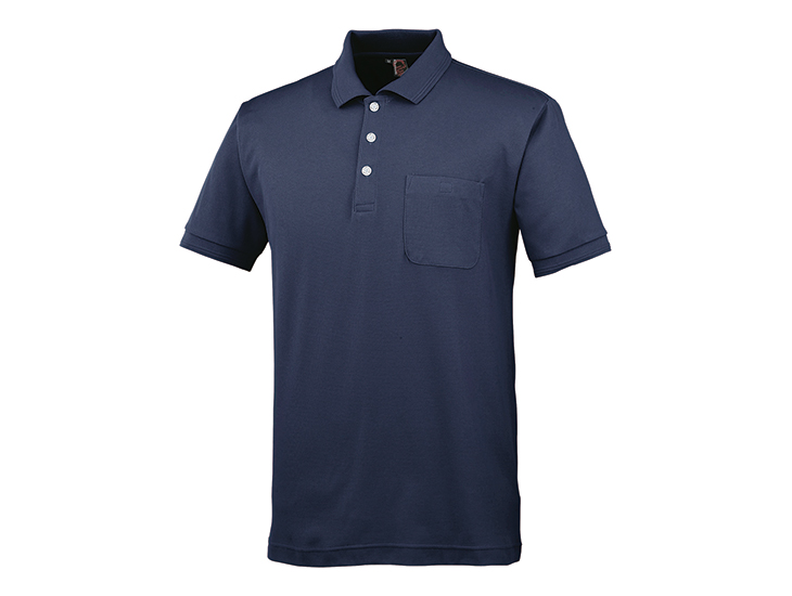 新作揃えChusan 中国産業 半袖ポロシャツ 1334-02-L Lサイズ 紺 制服、作業服