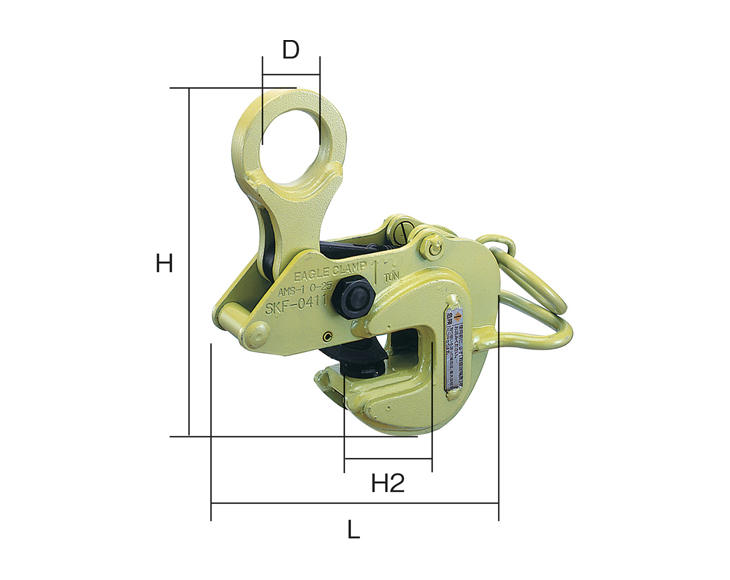 EAGLE CLAMP イーグルクランプ AMS-500kg(3-20) 横つり用クランプ AMS