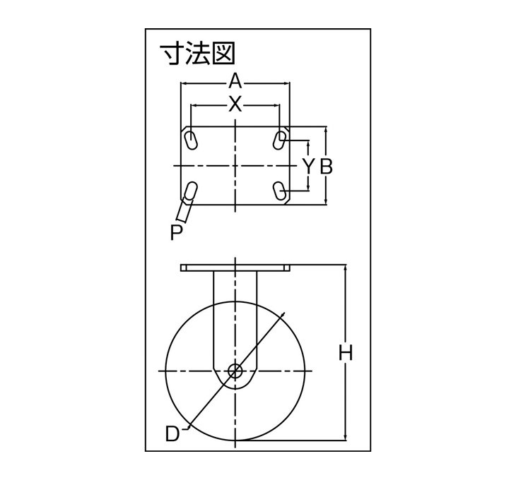 日本産】SAMSONG CASTER サムソンキャスター 耐熱ウレタン車150mm 固定