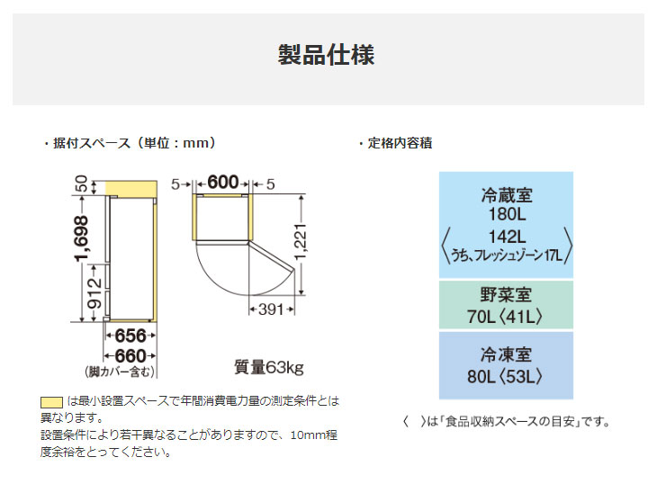 三菱（MITSUBISHI） 冷蔵庫 右開き3ドア 330L CXシリーズ MR-CX33J W