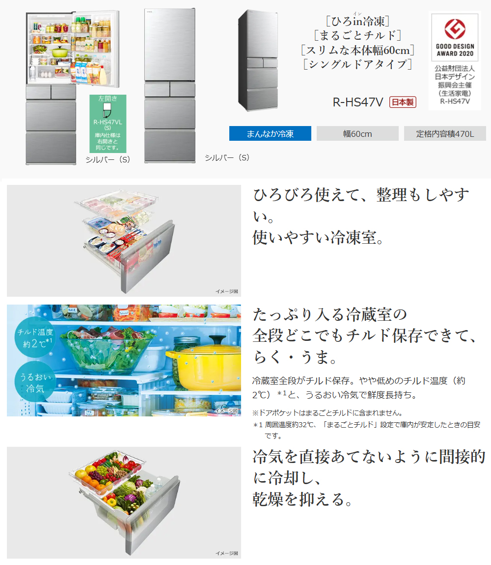 日立（HITACHI） 【限定1台！新品・キズあり】右開き5ドア 冷凍冷蔵庫