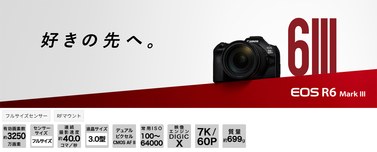 キヤノン（Canon） EOS R6 Mark III ボディーミラーレスカメラ
